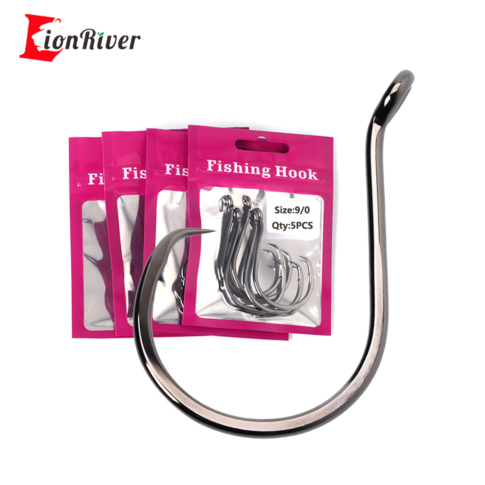 Fishing Hook Circle - خطاف دائري ثقيل من النيكل الأسود
