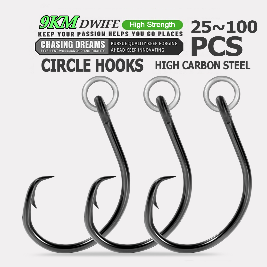 خطافات دائرية 9 كجم لصيد الأسم - مراجعة Fishing Hook Circle وسعره
