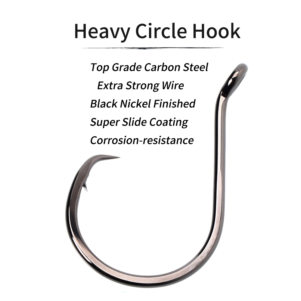 خطاف دائري ثقيل من النيكل الأس - مراجعة Fishing Hook Circle وسعره
