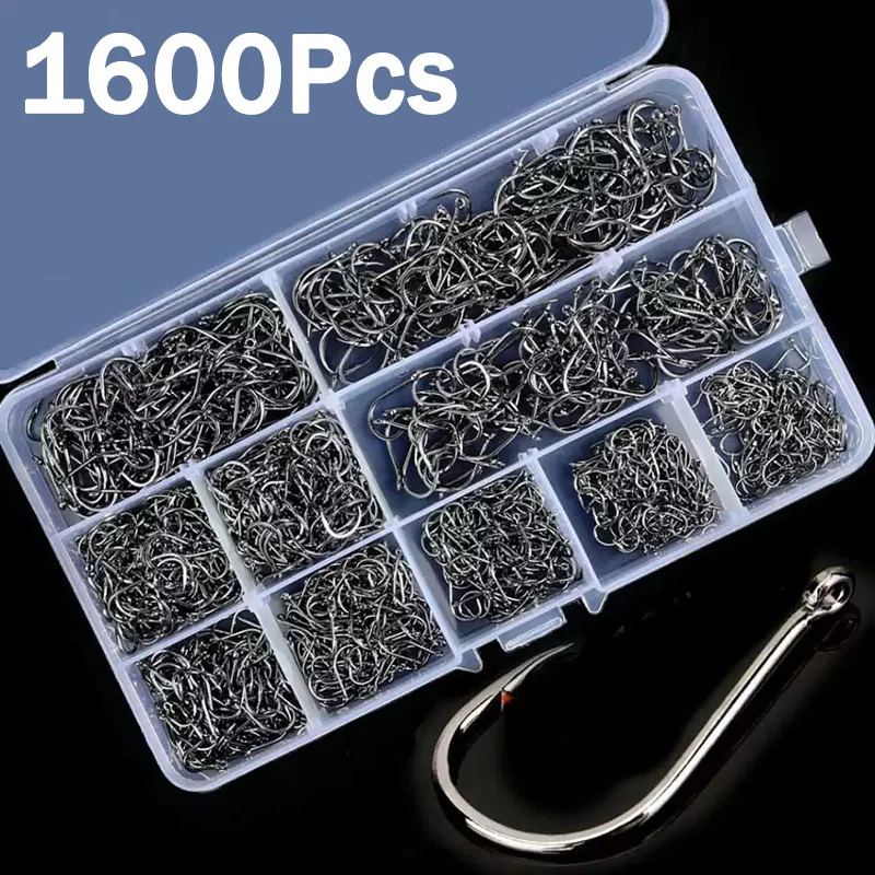 50-1600 قطعة/صندوق خطاف صيد ال - مراجعة Fishing Hook Barbless وسعره