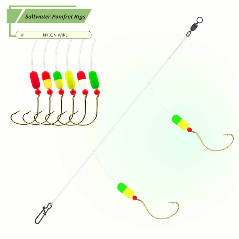 طقم صيد بومبانو للشاطئ 3 قطع/6 - مراجعة Fishing Hook Circle وسعره